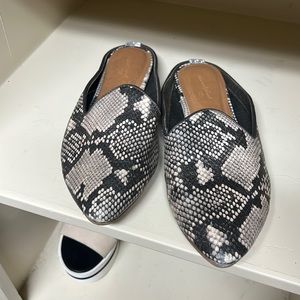 Snake skin mules